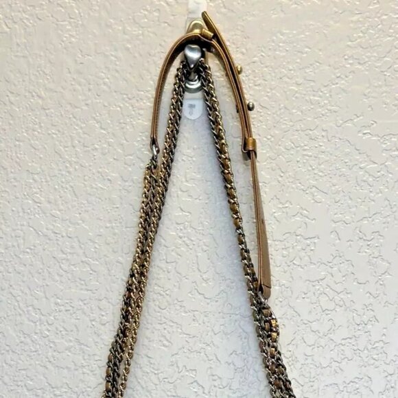 CHANEL Small Gabrielle Hobo Shoulder Bag Quilted Gold Calfskin Leather Authentic - Picture 4 of 9